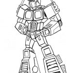 Kolorowanka Optimus Prime do druku dla dzieci.