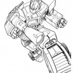 Kolorowanka Optimus Prime do wydrukowania dla dzieci.