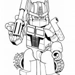 Kolorowanka Optimus Prime do druku dla dzieci.
