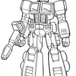 Kolorowanka Optimus Prime do wydruku dla dzieci.
