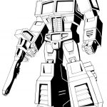 Kolorowanka Optimus Prime do wydrukowania dla dzieci.