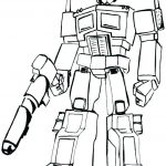 Kolorowanka Optimus Prime do wydrukowania dla dzieci.