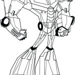 Kolorowanka Optimus Prime do druku dla dzieci, postać z Transformers.