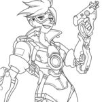 Kolorowanka postaci Overwatch do druku dla dzieci.