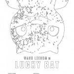 Kolorowanka do wydrukowania Lucky Bat UglyDolls dla dzieci.