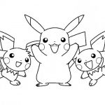 Kolorowanka Pikachu do wydrukowania dla dzieci.