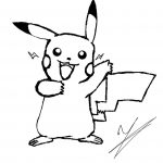 Kolorowanka Pikachu do wydrukowania dla dzieci.