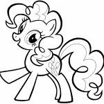 Kolorowanka z postacią Pinkie Pie z My Little Pony do druku.