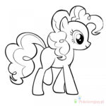 Kolorowanka Pinkie Pie z My Little Pony do druku dla dzieci.