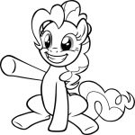 Kolorowanka Pinkie Pie z My Little Pony do druku dla dzieci.