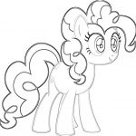 Kolorowanka Pinkie Pie z My Little Pony do druku dla dzieci.