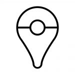 Prosta czarna i biała ilustracja Pokéball do kolorowania.