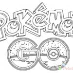 Kolorowanka Pokemon Go do druku dla dzieci.