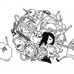Kolorowanki do wydrukowania z postaciami z Adventure Time.