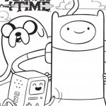 Kolorowanka z postaciami z serialu Adventure Time do druku i kolorowania.