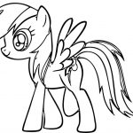 Kolorowanka Rainbow Dash z My Little Pony do wydrukowania.