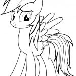 Kolorowanka Rainbow Dash z My Little Pony do wydrukowania.