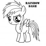 Kolorowanka Rainbow Dash z My Little Pony do wydrukowania.