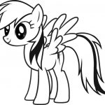 Kolorowanka Rainbow Dash z My Little Pony do wydrukowania.
