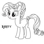 Kolorowanka Rarity z My Little Pony do druku dla dzieci.