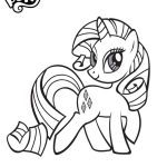 Kolorowanka Rarity z My Little Pony do druku dla dzieci.