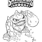 Kolorowanka Skylanders, potwór z dużym workiem, do druku dla dzieci.