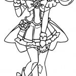 Kolorowanka Pretty Cure, postać z kreskówki dla dzieci do druku.