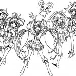 Kolorowanki Pretty Cure do wydrukowania dla dzieci.