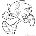 Sonic the Hedgehog - kolorowanka do wydrukowania dla dzieci.