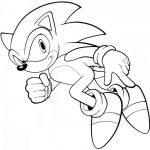 Kolorowanka Sonic the Hedgehog do druku dla dzieci.