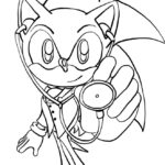 Kolorowanka Sonic the Hedgehog do druku dla dzieci.