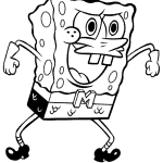 SpongeBob Kanciastoporty do kolorowania dla dzieci.