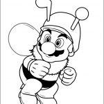 Super Mario w wersji do kolorowania, postać z kreskówki dla dzieci.