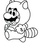 Kolorowanka Super Mario w czerni i bieli dla dzieci.