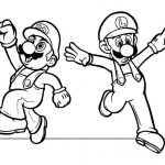 Super Mario do kolorowania, postacie z popularnej gry dla dzieci.