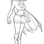 Supergirl do kolorowania, postać z superbohaterem, dla dzieci, darmowa do druku.