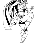 Supergirl kolorowanka do wydrukowania dla dzieci.