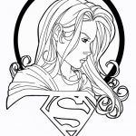 Supergirl do kolorowania, postać z superbohaterem, dla dzieci, darmowa do druku.