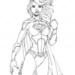 Kolorowanka Supergirl dla dzieci do wydrukowania i pokolorowania.