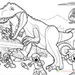 Kolorowanka T-Rex do wydrukowania dla dzieci.