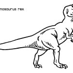 Tyranozaur rex - kolorowanka do wydrukowania dla dzieci.