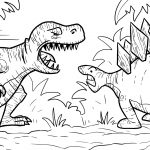Dziecięca kolorowanka T-Rex do wydrukowania i pokolorowania.