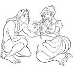 Kolorowanka Tarzan i Jane do druku dla dzieci.