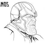Kolorowanka Thanos z filmów Marvel dla dzieci do wydrukowania.