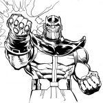 Kolorowanka Thanos z Marvela do wydrukowania i pokolorowania.