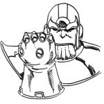 Kolorowanka Thanos z Marvela do wydrukowania dla dzieci.