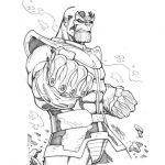 Kolorowanka Thanos dla dzieci do wydrukowania.