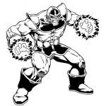 Kolorowanka Thanos z Marvela do wydrukowania dla dzieci.