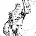 Kolorowanka Thanos z Marvel, do druku dla dzieci.