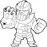 Kolorowanka Thanos z Marvela do wydrukowania dla dzieci.